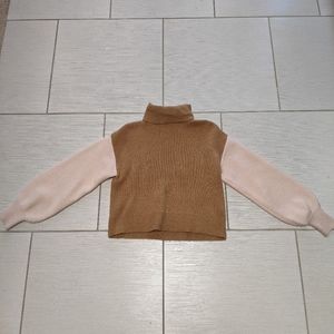 Brown and pink small sweater from Forever 21